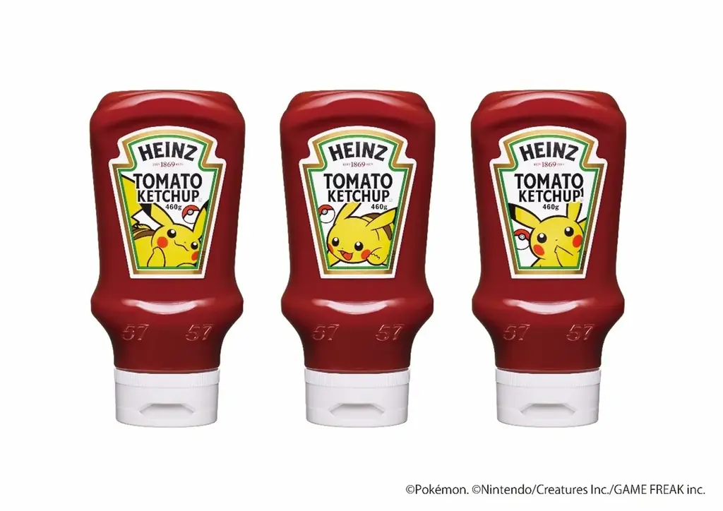 ハインツの逆さボトルケチャップにピカチュウが登場　今にも飛び出してきそうな３種のデザインが３月から発売 画像 3