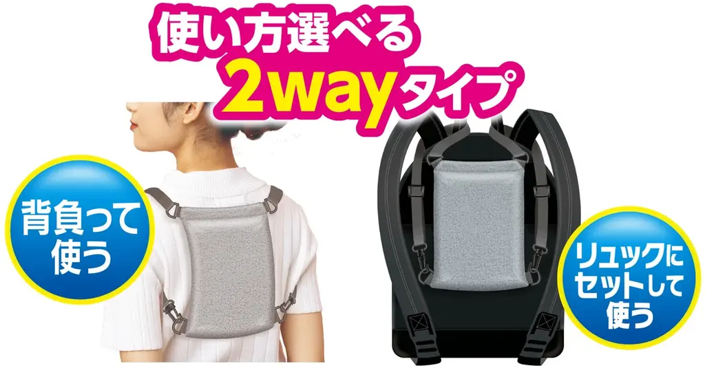 猛烈な暑さに！氷結ゲルで背中をしっかり冷やせてCOOL長持ち！『アイスノン　ひんやり氷結背中クーラー』数量限定発売 画像 2