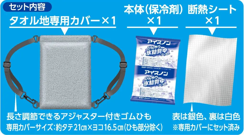 猛烈な暑さに！氷結ゲルで背中をしっかり冷やせてCOOL長持ち！『アイスノン　ひんやり氷結背中クーラー』数量限定発売 画像 3