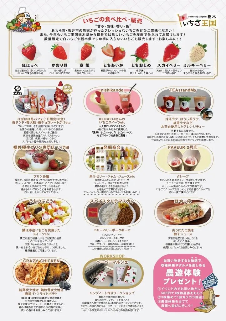 旬のいちごを食べ比べ！アフレアで春の味覚フェスティバル 画像 2