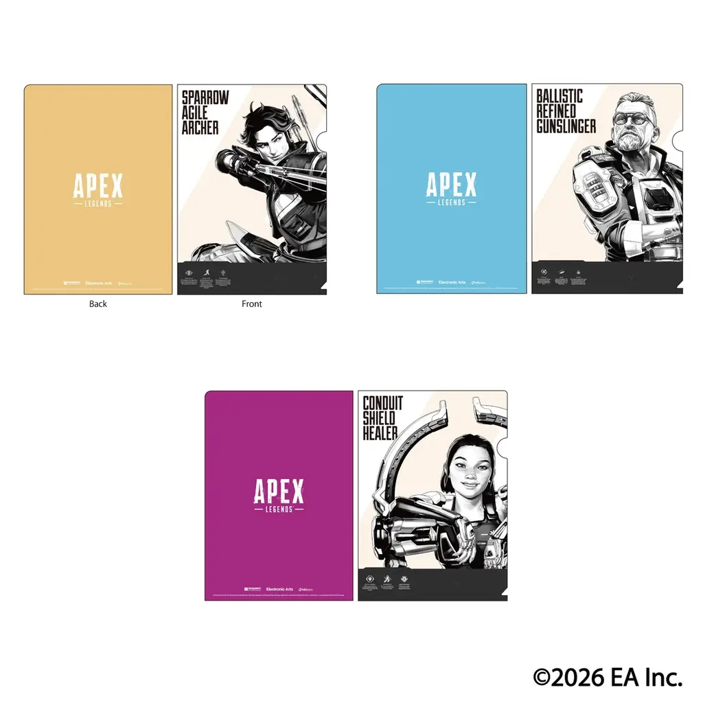 「Apex Legends(TM)」大好評クリアファイル新商品が発売決定！スパローなど新レジェンド追加！2026年7月下旬発売。 画像 2