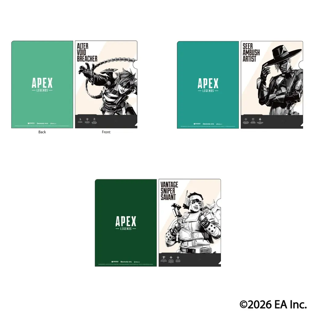 「Apex Legends(TM)」大好評クリアファイル新商品が発売決定！スパローなど新レジェンド追加！2026年7月下旬発売。 画像 4