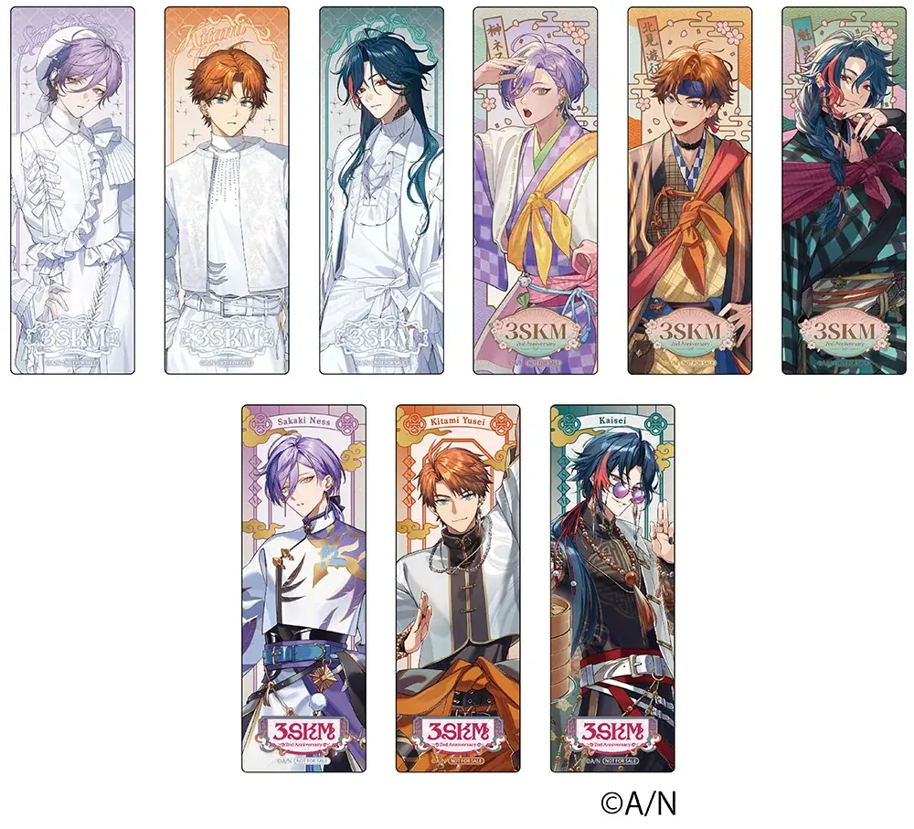 「にじさんじ」所属VTuberユニット・3SKMの2周年を記念したフェアが、3月14日からアニメイトで開催！　撮りおろしビジュアルを使用したグッズの販売や、オンリーショップ、グラッテコラボも実施!! 画像 2