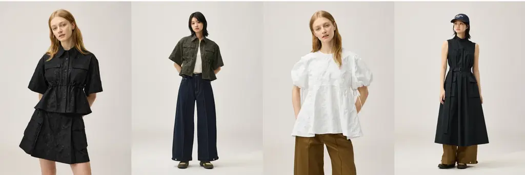 フェミニンでユーティリティ、相反するスタイルを楽しむrokh（ロク）とのコラボレーション 2026春夏コレクション 画像 2