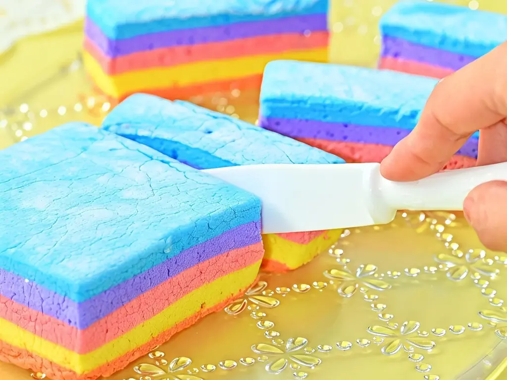 両手いっぱいの虹を“はむっ”とほおばる夢の体験。国産ならではの至福の「ふわもち」食感を追求した特大スイーツ『レインボーピロ―』が3月20日より全国発売 画像 2