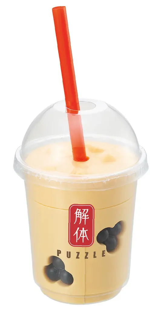 「タピオカミルクティー」がパズルに進化！？つぶつぶ食感を組み立てよう！『解体パズルLite タピオカミルクティーパズル』 画像 2