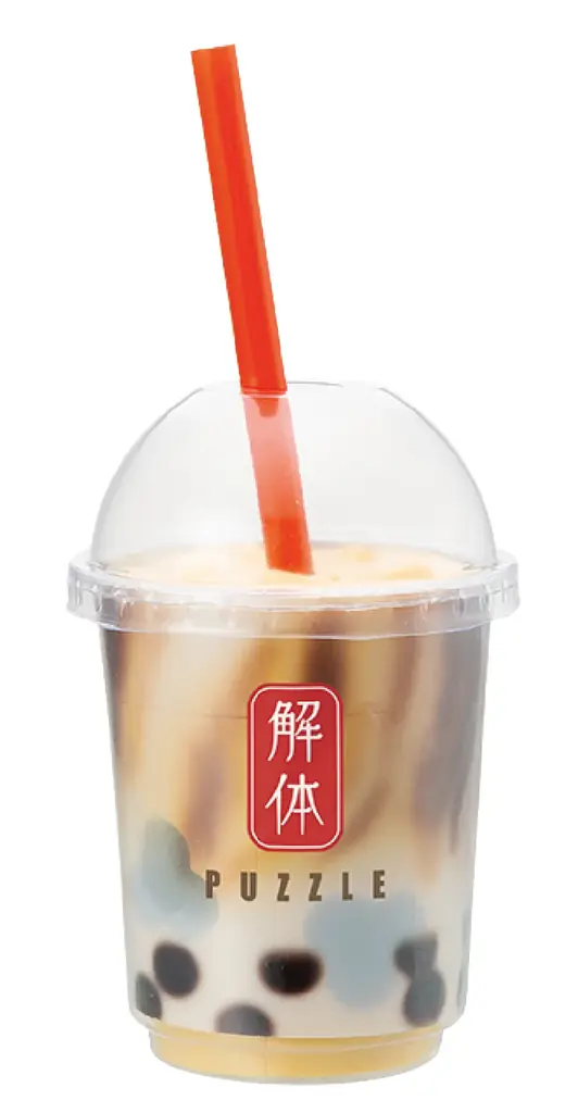 「タピオカミルクティー」がパズルに進化！？つぶつぶ食感を組み立てよう！『解体パズルLite タピオカミルクティーパズル』 画像 3