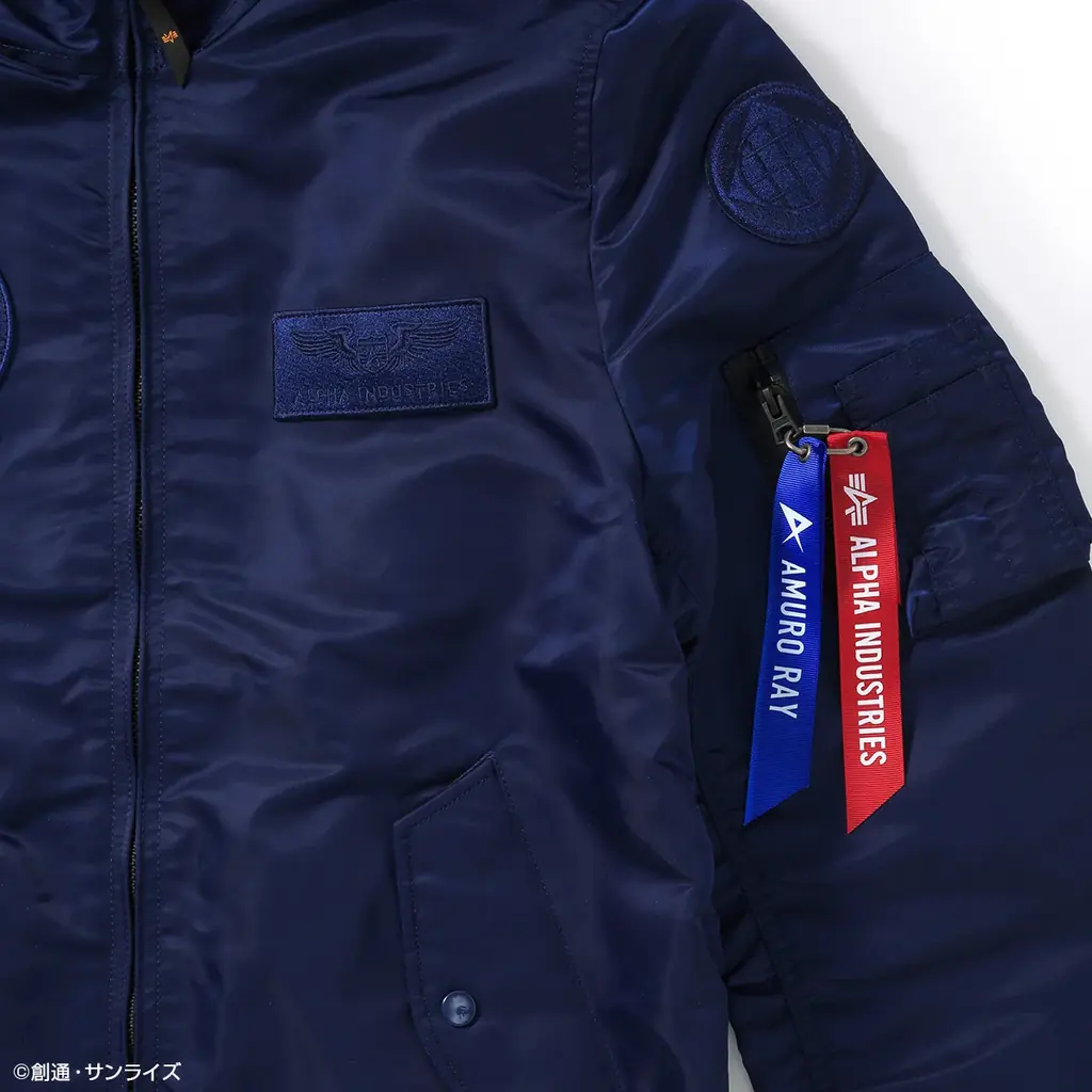 『機動戦士ガンダム 逆襲のシャア』×ALPHA INDUSTRIESアムロ・レイ モデルの新作フライトジャケットが登場！アクリルスタンドプレゼントキャンペーンも実施 画像 4