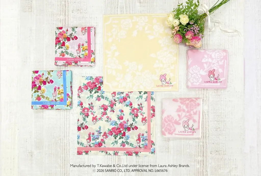 【服飾雑貨メーカー 川辺株式会社】 『ローラ アシュレイ×サンリオキャラクターズ』のハンカチアイテム　新シリーズ登場！ 画像 4