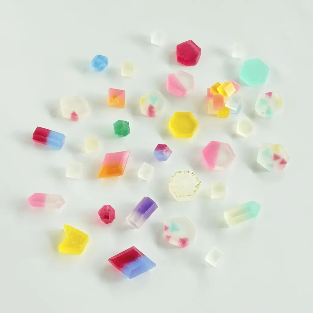 春の光をプリズムにかざしてうまれる”色のカケラ”を表現した琥珀糖【春のこうぶつのカケラ】が新登場。3月13日より期間限定で販売開始 画像 3