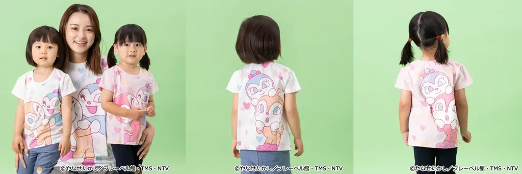 ペアで着るともっと楽しい！アンパンマンとコキンちゃんがめくれるギミック付きTシャツや、ドキンちゃんとコキンちゃんがむぎゅっとハグしたＴシャツなどが登場！ 画像 4
