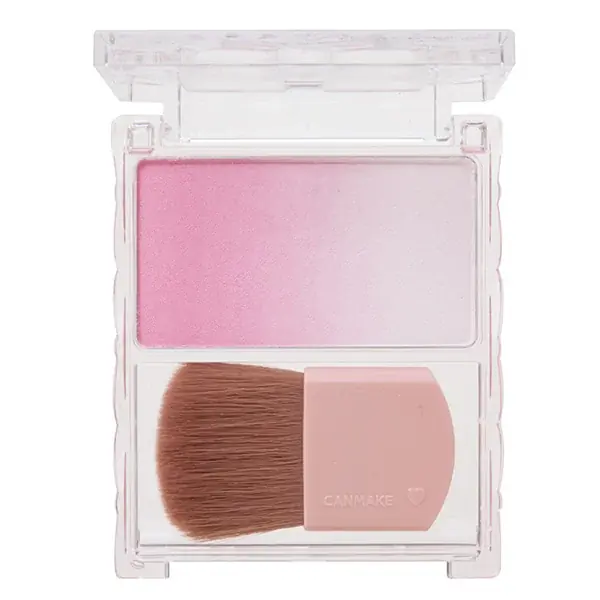 【キャンメイク】血色感チーク＆上品ツヤ感ハイライトが1つに♡ふんわり馴染むグラデーションチークが登場！2026年3月下旬より発売8色パレット「プティパレットアイズ」の儚げ青みピンク系新色も同時発売 画像 4