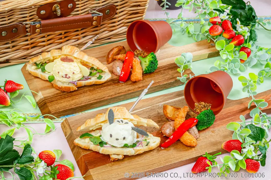 サンリオキャラクターズ ガーデンカフェから、春季限定メニューが登場！キャラクターが選べる苺がいっぱいのアフタヌーンティーやハニトー、ブルーベリーチーズの韓国風ワッフルなどを展開。 画像 4