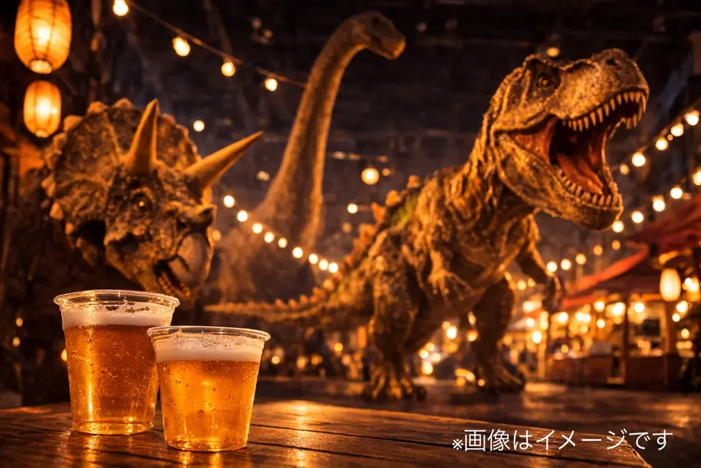 ティラノサウルスやトリケラトプスなど12種類の大迫力恐竜が動く！吠える！「東京たま大恐竜博」開催　クラフトビールも味わえる「ジュラシックナイト」、ものづくり体験イベント「つくるんフェスタ」同時開催 画像 11