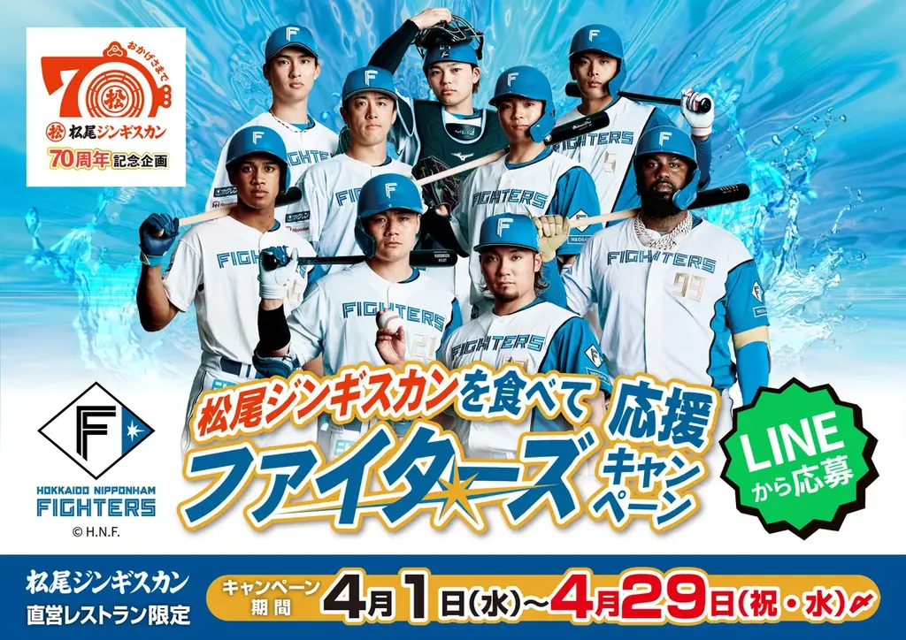 4/1開始：松尾ジンギスカン×ファイターズ応援キャンペーン
