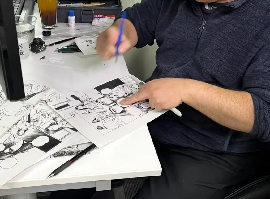 漫画『REVIVAL』1ページに2日かけることも。40年以上Gペンを握り続ける劇画家・松森茂嘉が貫く“手描き”の哲学 画像 2
