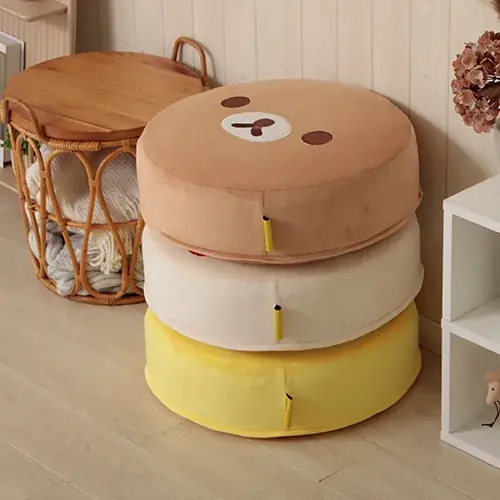 「リラックマ」「すみっコぐらし」の、もっちり丸いフロアクッションが新発売！ 画像 4