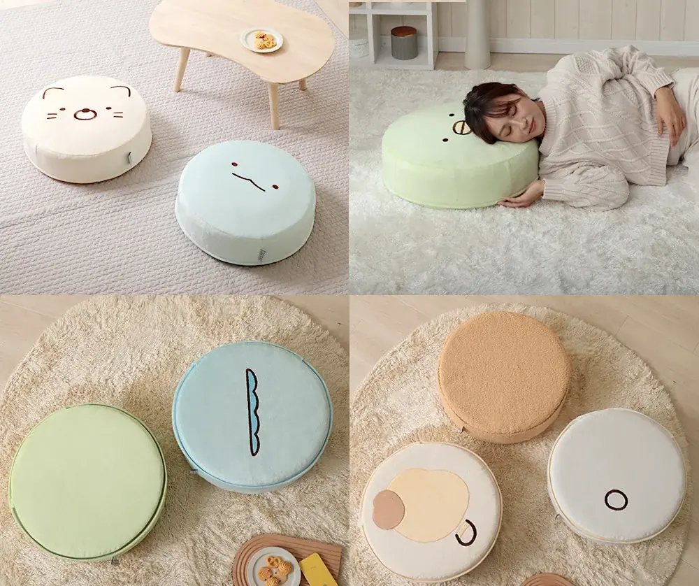「リラックマ」「すみっコぐらし」の、もっちり丸いフロアクッションが新発売！ 画像 6
