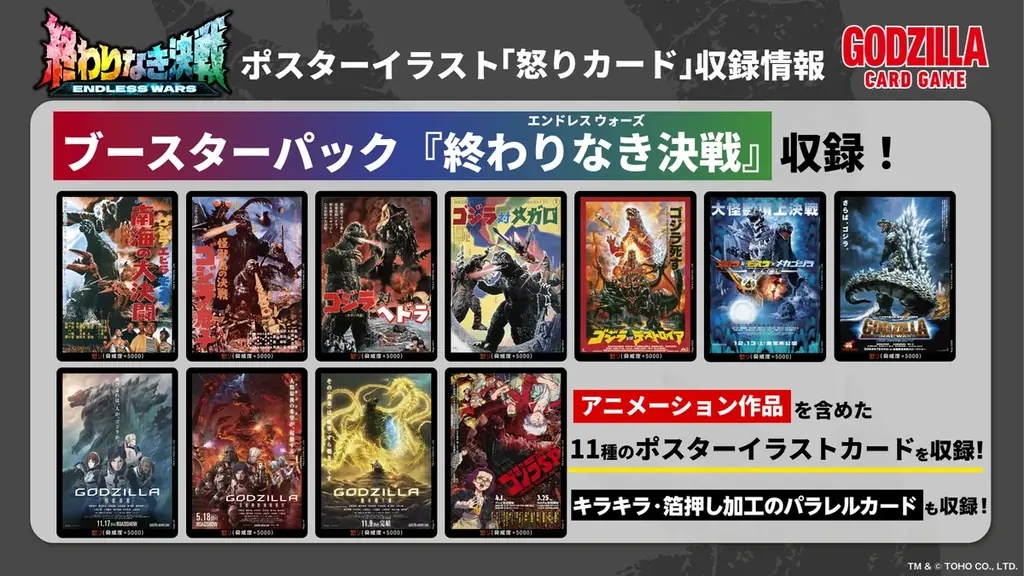「ゴジラ カードゲーム」今後の発売予定や新展開を公開！ 画像 2