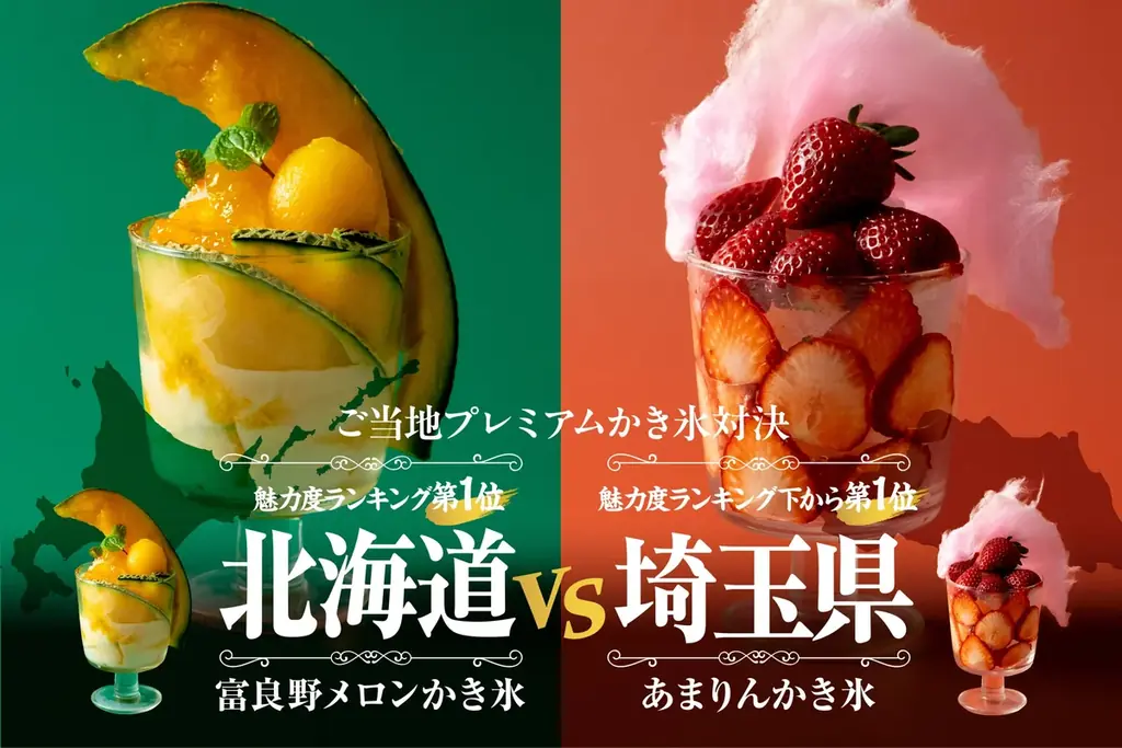 4月1日開始 おふろcafeで北海道×埼玉のかき氷対決