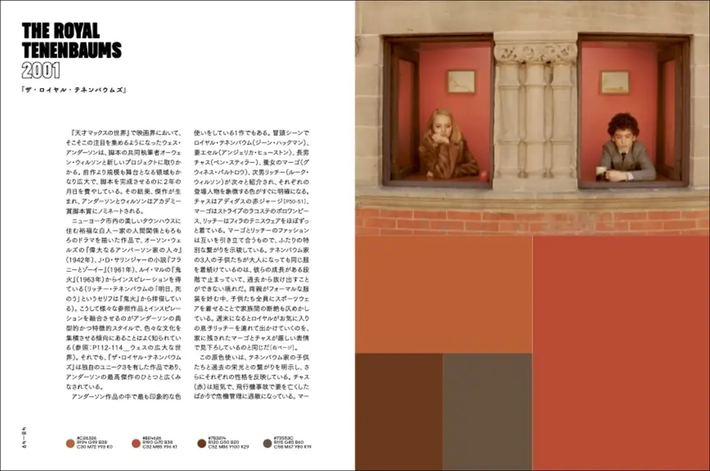 ウェス・アンダーソンの「色」を徹底解剖。17作品のカラーパレットを凝縮したビジュアルブック『ウェス・アンダーソンの配色手帖』4月発売 画像 2