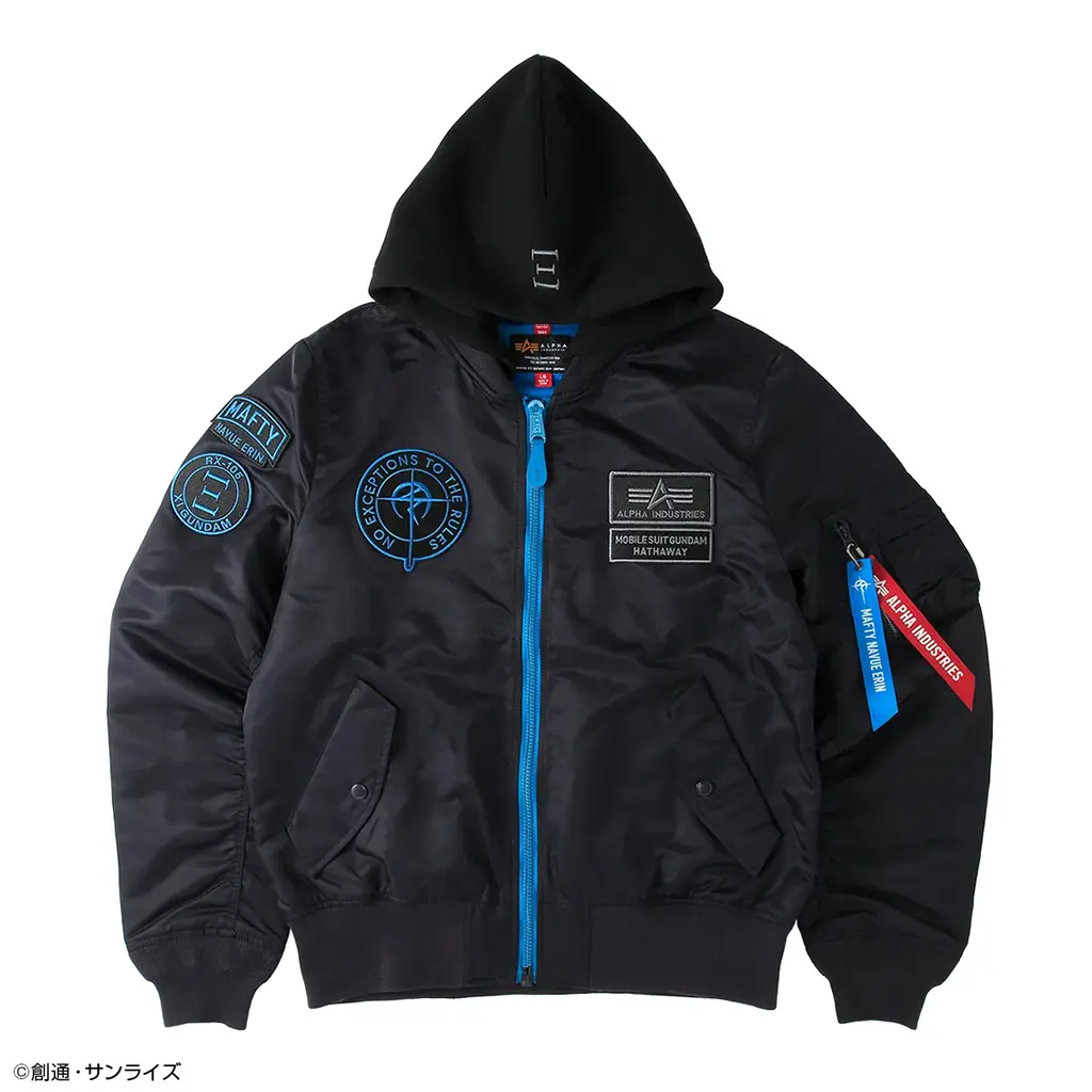 『機動戦士ガンダム 閃光のハサウェイ キルケーの魔女』×ALPHA INDUSTRIESハサウェイ・ノア モデルの新作フライトジャケットMA-1 NATUS登場アクリルスタンドプレゼントキャンペーンも 画像 2