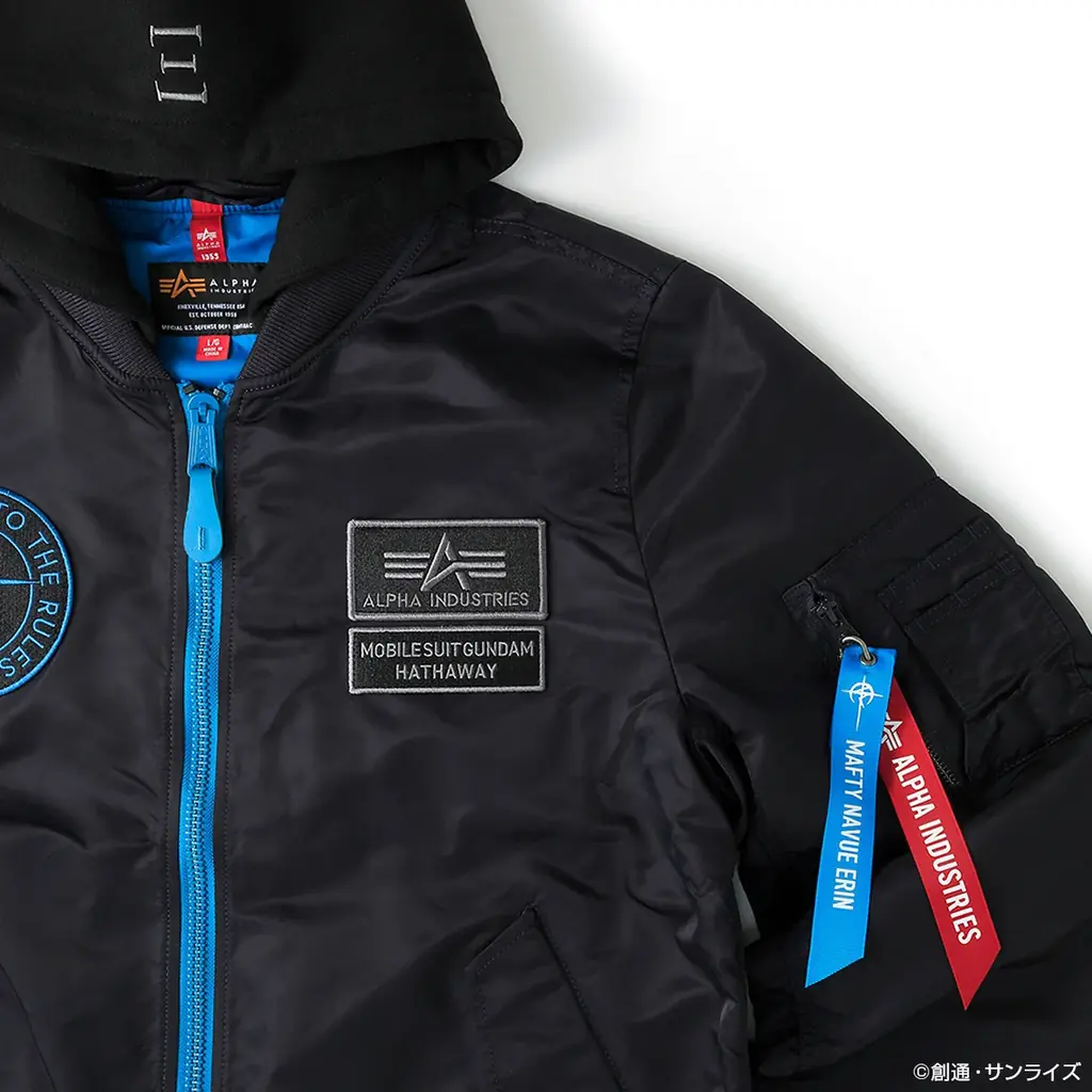 『機動戦士ガンダム 閃光のハサウェイ キルケーの魔女』×ALPHA INDUSTRIESハサウェイ・ノア モデルの新作フライトジャケットMA-1 NATUS登場アクリルスタンドプレゼントキャンペーンも 画像 6