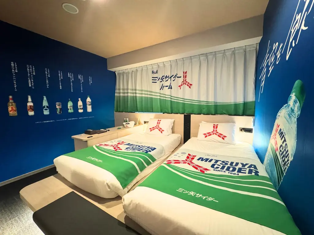 「変なホテル東京プレミア 浅草田原町」でコラボルーム展開 「三ツ矢サイダールーム」3月27日予約受付開始 画像 1