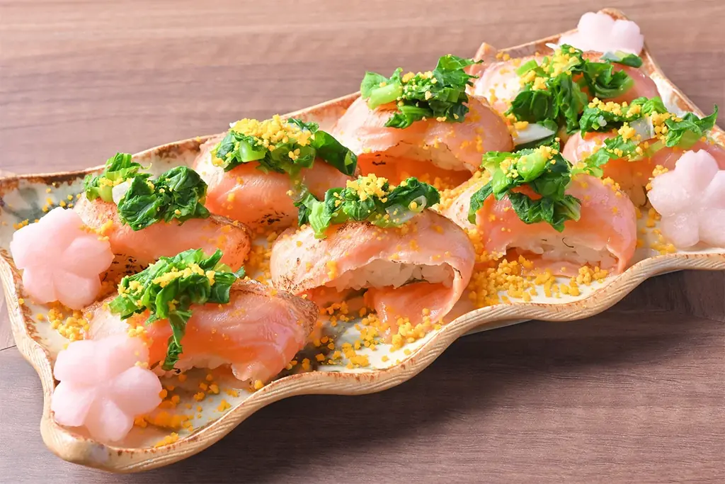 神戸元気サーモンのあぶり寿司 、瀬戸内産鯛のしゃぶしゃぶなど、旬の地元食材を使用した豪華バイキングが2,800円 ※～食べ放題！ 画像 7