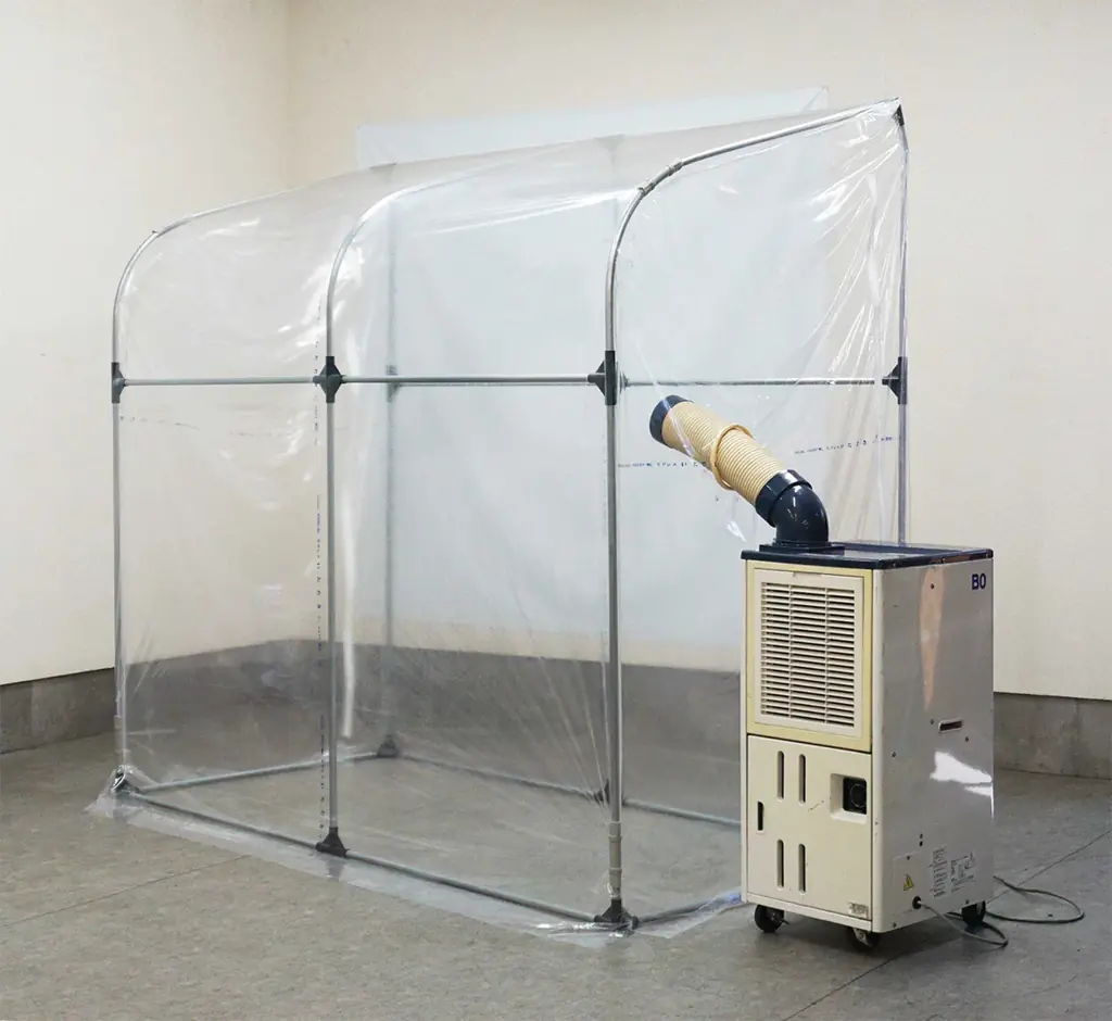 今年は早めの熱中症対策を！組み立てできるクールダウンスペース！（冷えルーム™︎シリーズ/スポットクーラースペース/ウォーム＆クーラースペース）南榮工業株式会社 画像 1