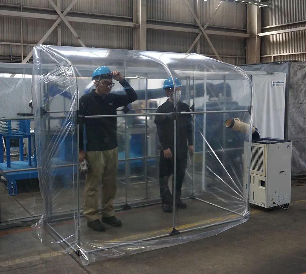 今年は早めの熱中症対策を！組み立てできるクールダウンスペース！（冷えルーム™︎シリーズ/スポットクーラースペース/ウォーム＆クーラースペース）南榮工業株式会社 画像 3