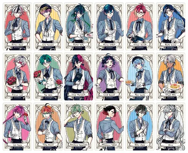 執事たちがカフェ店員に！　『悪魔執事と黒い猫』より、新規撮り下ろしビジュアルを使用した新商品が7月2日発売!!　アニメイトでは同日より、特典「リザーブスタンド風カード」がもらえるフェアも実施♪ 画像 2