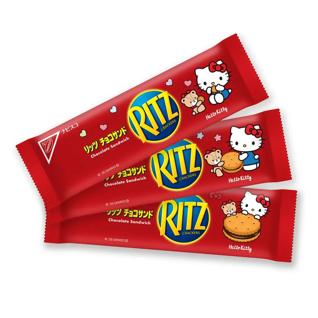 ハローキティ好き集まれ～！リッツが夢のコラボレーション！「リッツ ハローキティ ファミリーパック チョコサンド 7袋入」 画像 3