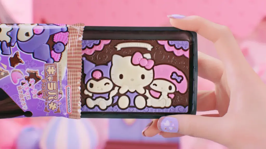 LE SSERAFIM がリニューアルしたキャラパキに挑戦!サンリオキャラクターズ キャラパキ チョコレートLESSERAFIM との夢の共演 新 CM 画像 5