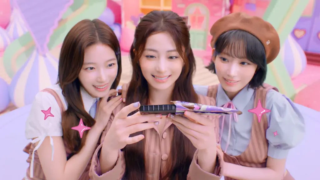 LE SSERAFIM がリニューアルしたキャラパキに挑戦!サンリオキャラクターズ キャラパキ チョコレートLESSERAFIM との夢の共演 新 CM 画像 6