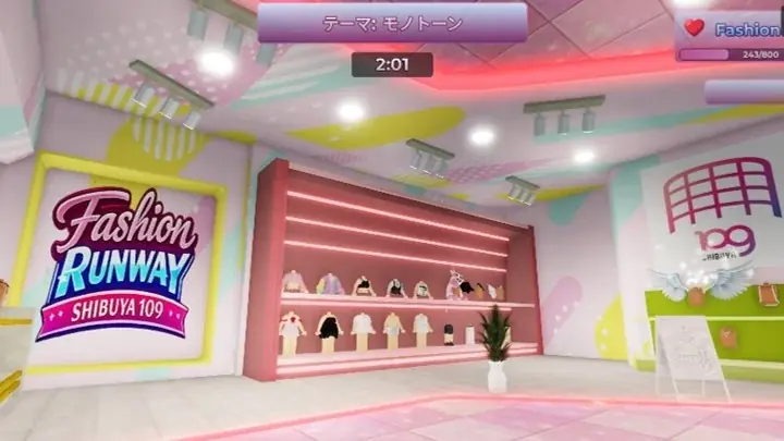 オンラインゲームプラットフォーム「Roblox」にSHIBUYA109が登場！館内でのファッション体験が楽しめるオリジナルゲーム『FASHION RUNWAY SHIBUYA109』を展開！ 画像 4