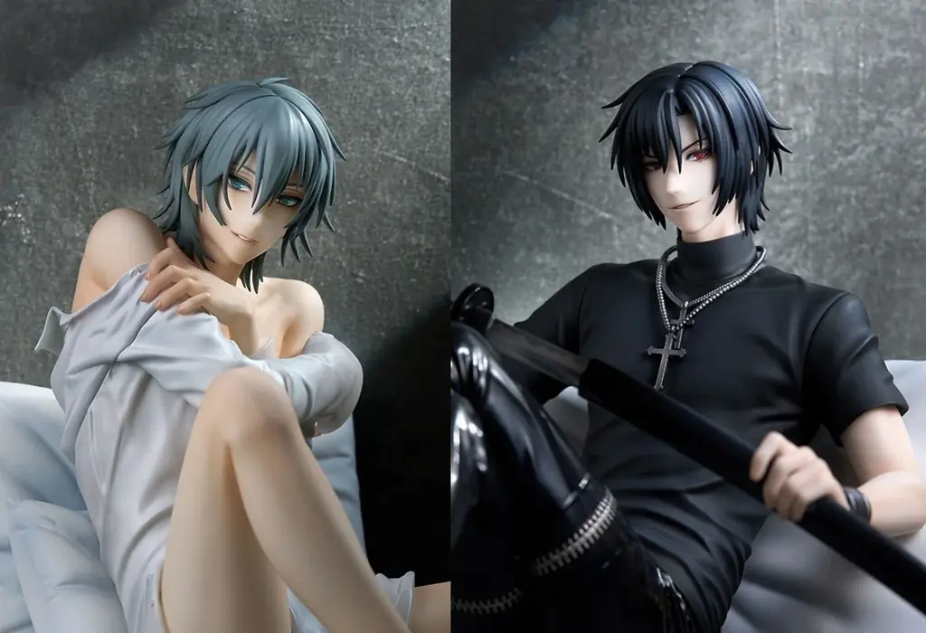 ニトロキラルのPCゲーム『咎狗の血』より主人公「アキラ」と、真の王となった「シキ」がフィギュアで登場。 画像 2