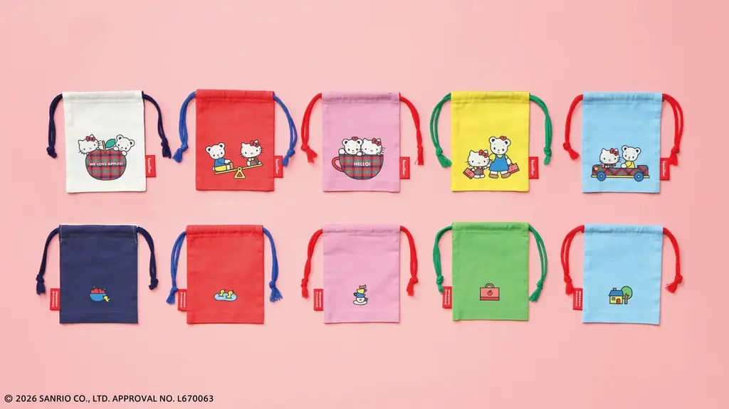 ハローキティがファミちゃんのお誕生日をお祝い！ ハローキティ×familiar初のコラボが実現 オリジナル生地を使用したデニムバッグなど全21型がラインナップ 画像 8