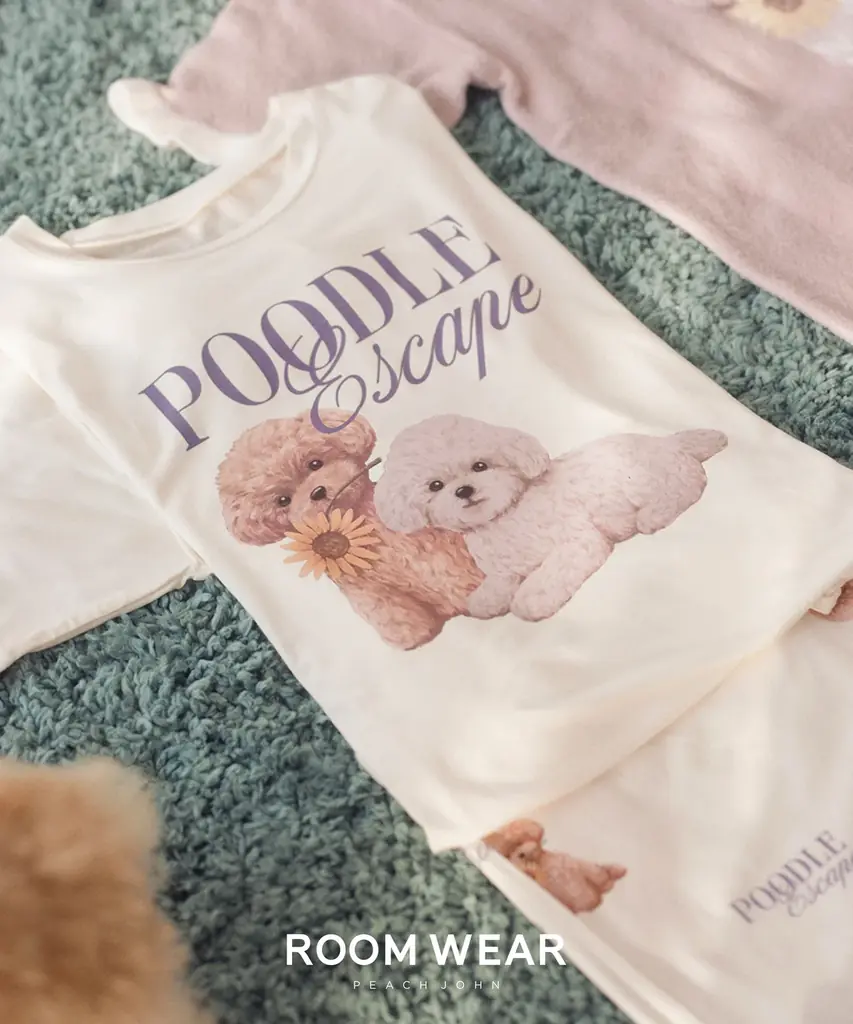 【PEACH JOHN ROOM】プードルたちの愛らしい姿や夏のシンボルひまわりの花をモチーフにしたサマールームウェア「Poodle Collection」を発売。 画像 10