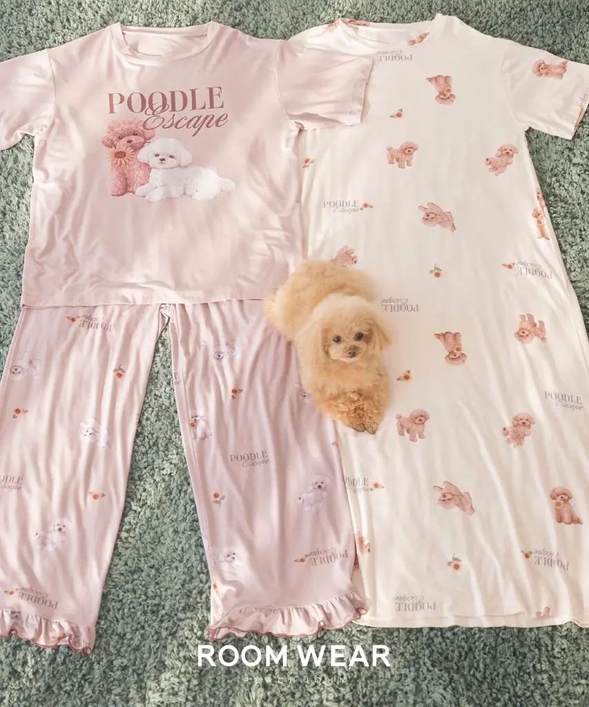 【PEACH JOHN ROOM】プードルたちの愛らしい姿や夏のシンボルひまわりの花をモチーフにしたサマールームウェア「Poodle Collection」を発売。 画像 12
