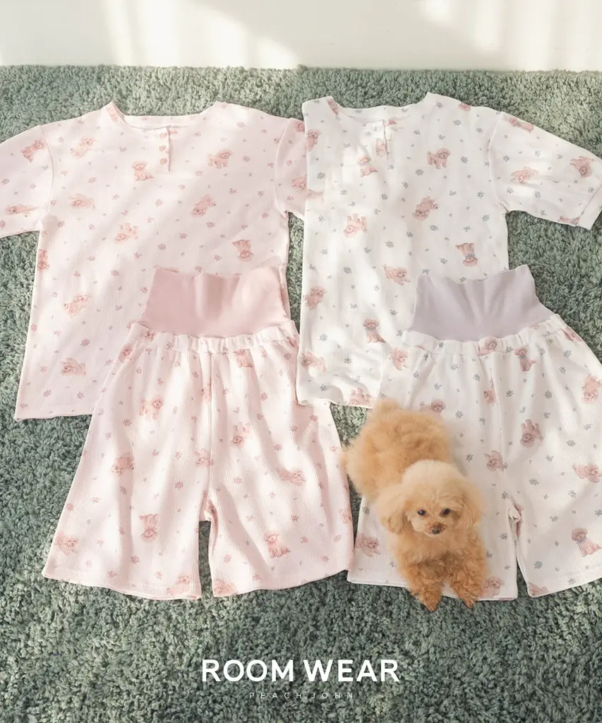 【PEACH JOHN ROOM】プードルたちの愛らしい姿や夏のシンボルひまわりの花をモチーフにしたサマールームウェア「Poodle Collection」を発売。 画像 8