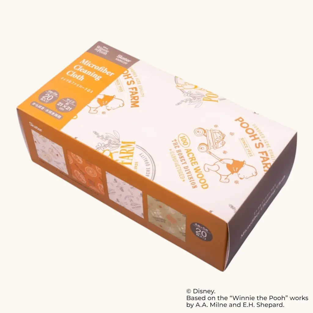 【ディズニー、ピクサー ミッキーマウス／くまのプーさん／トイ・ストーリー】サッと取り出せて家事が捗る！4柄20枚入りの「マイクロファイバーキッチンクロス」がスケーターより新登場 画像 6