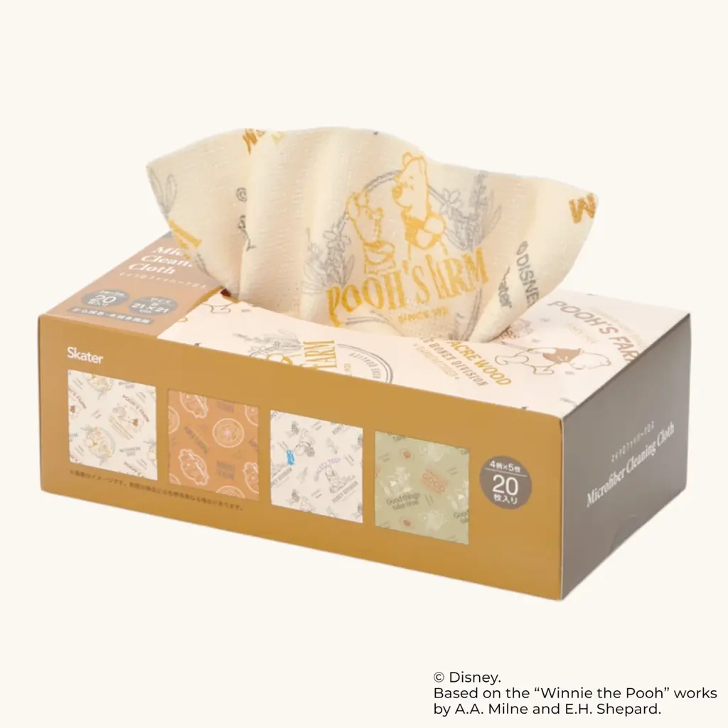 【ディズニー、ピクサー ミッキーマウス／くまのプーさん／トイ・ストーリー】サッと取り出せて家事が捗る！4柄20枚入りの「マイクロファイバーキッチンクロス」がスケーターより新登場 画像 9