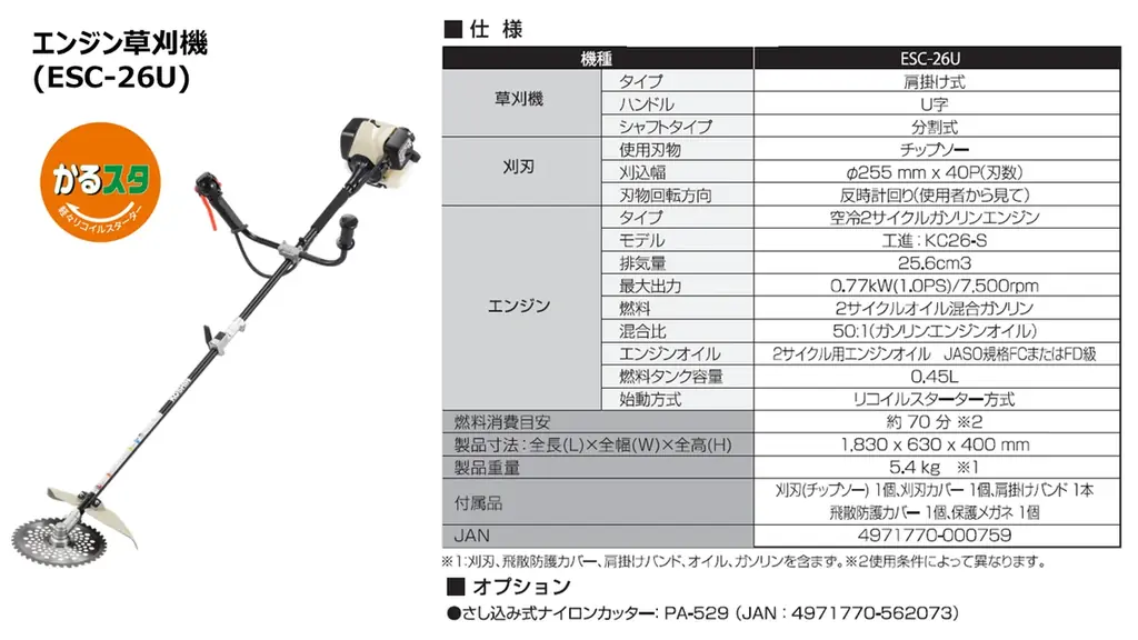 エンジン刈払機へ工進が初参入、新開発の ”かるスタ” エンジン搭載で軽々スタートを実現 画像 6