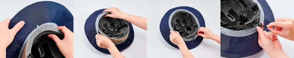 雨の日の自転車も、顔までしっかりガード！「おしゃヘル レインケープ」を4月1日より発売 画像 8