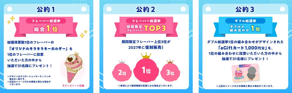 今年は初のダブル総選挙も同時開催！サーティワン フレーバー総選挙2026 画像 4