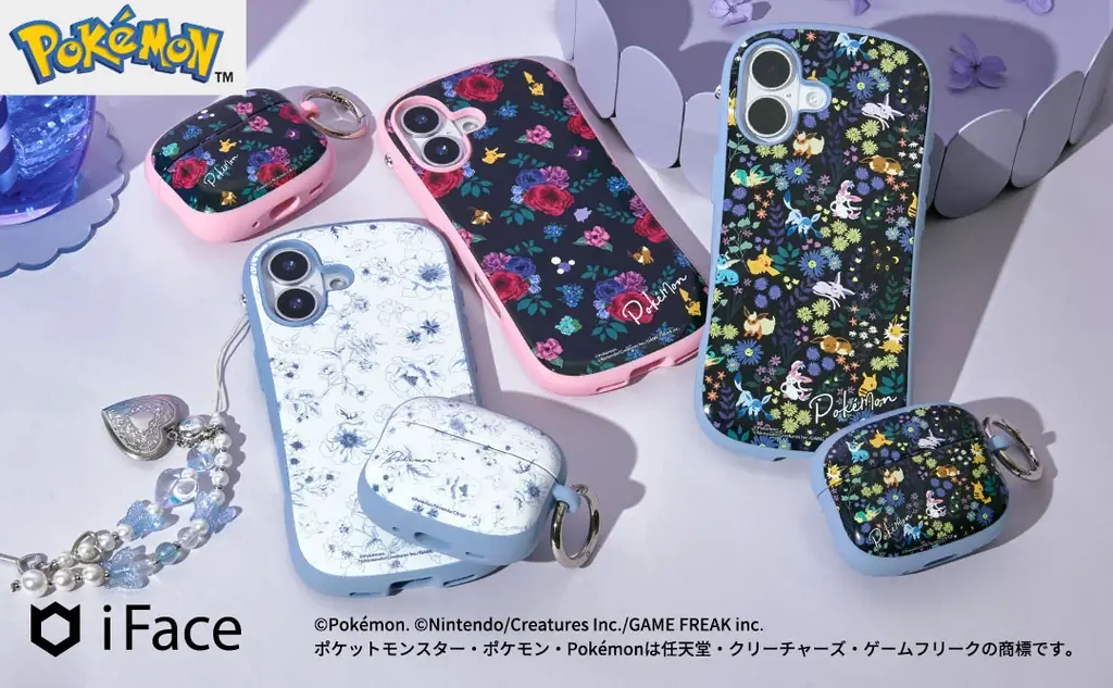 4/3予約開始：iFace×ポケモン花柄スマホ＆AirPodsケース