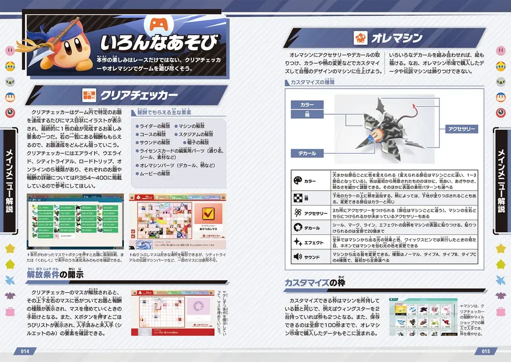 『カービィのエアライダー』の完全攻略本が、本日2026年4月2日に「電撃」から発売！ 「エアライド」「ウエライド」「シティトライアル」「ロードトリップ」を完全攻略！　コレクション要素もぜんぶ見せ！ 画像 2