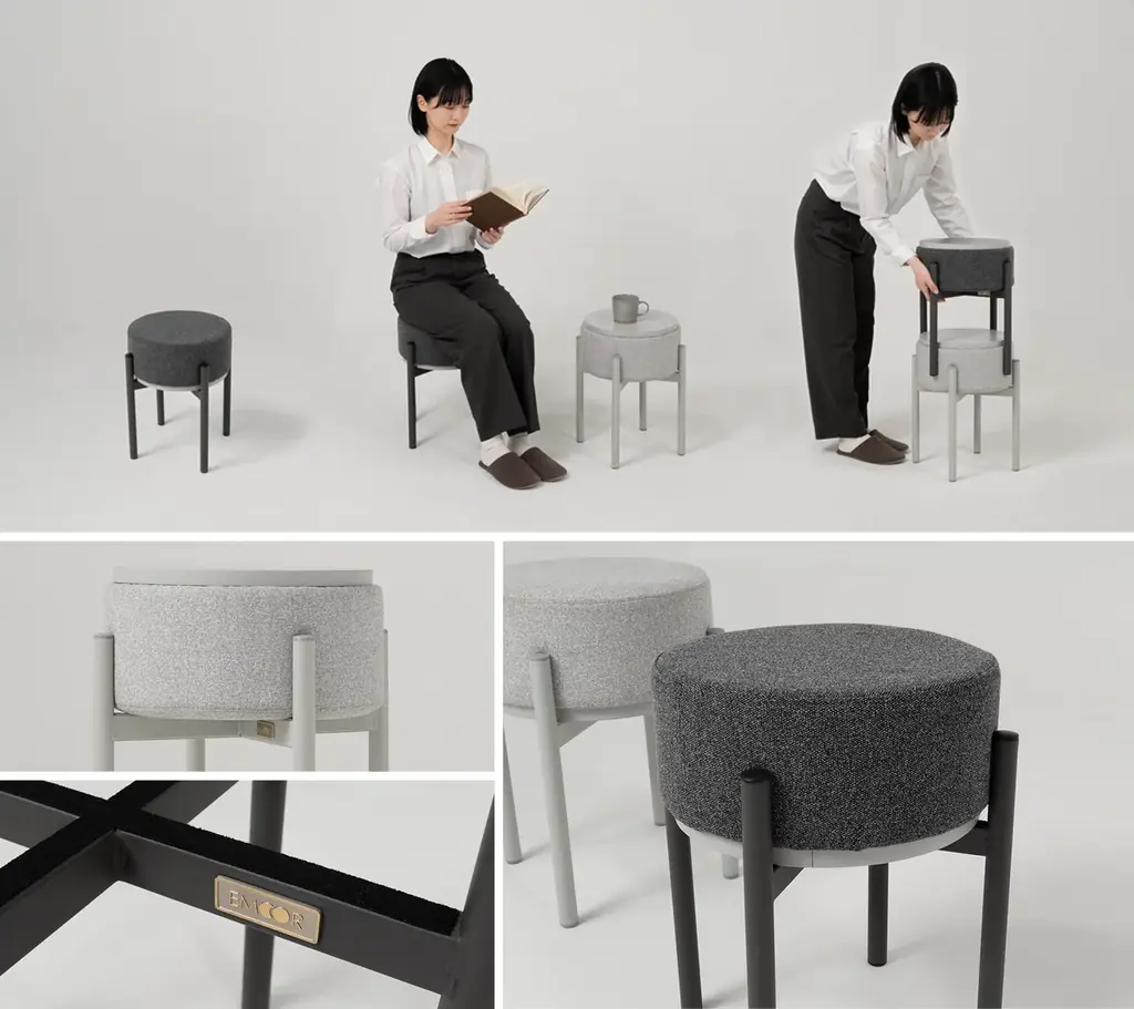 トランスフォーム家具ブランドTATAMU®から、シーンによってテーブル⇔スツールと役割をスイッチできるスタッキングスツール「MORPHIN（モーフィン）」が新登場。 画像 3