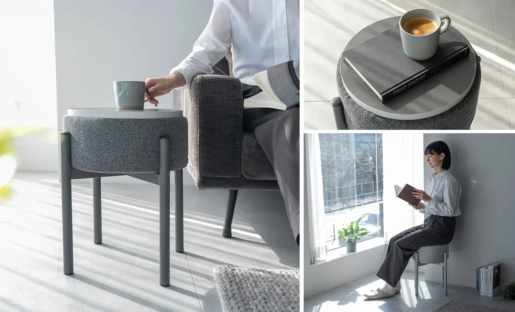 トランスフォーム家具ブランドTATAMU®から、シーンによってテーブル⇔スツールと役割をスイッチできるスタッキングスツール「MORPHIN（モーフィン）」が新登場。 画像 5